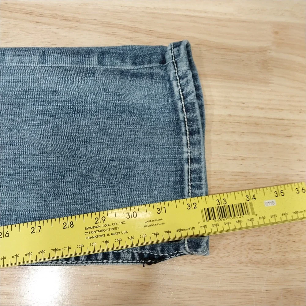 Grace in LA Jeans Women Bootcut Distressed Stretch Denim 30 Blue